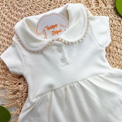 Vestido Body com Gola Polo - Off White